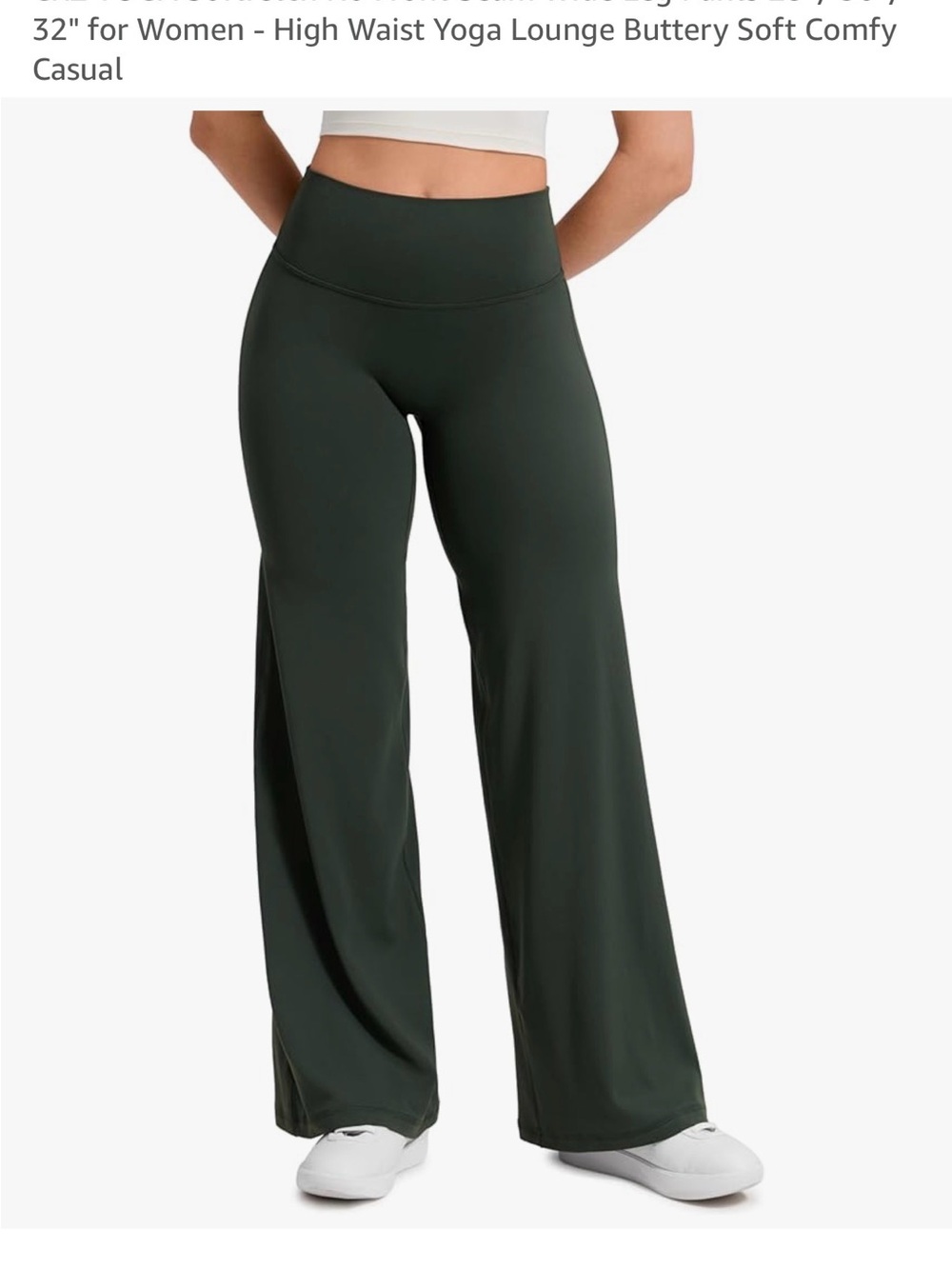 CRZ YOGA Forest Green Wide-Leg Leggings - Picture 5 of 5